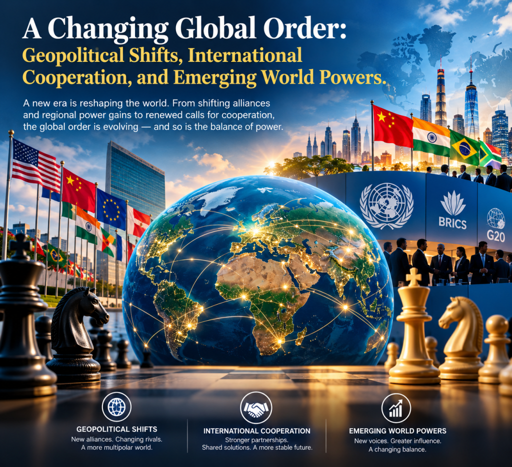 A Changing Global Order: Geopolitical Shifts, International Cooperation, and Emerging World&nbsp;Powers.